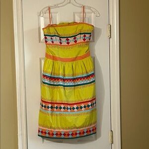 Leifsdottir For Anthropologie Strapless Cotton Sundress-size 12